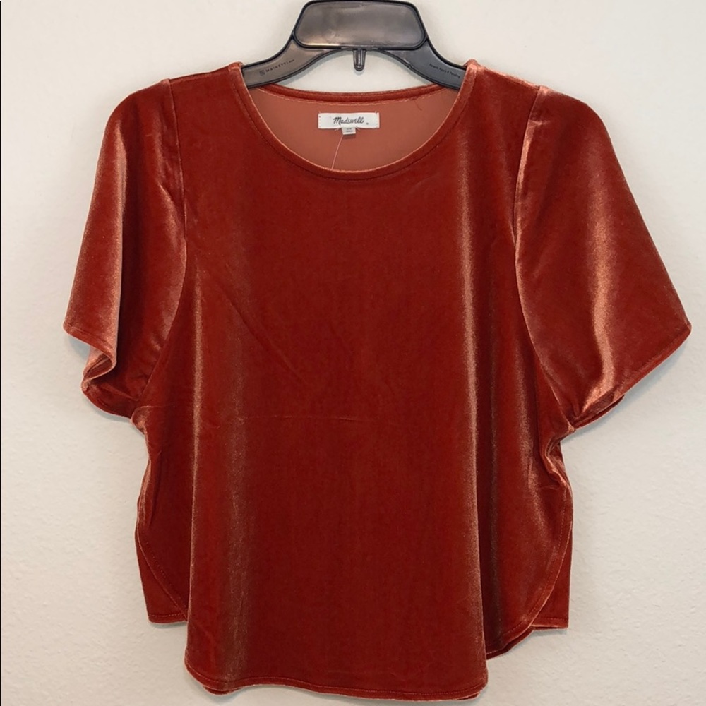 Madewell Velvet Butterfly Top